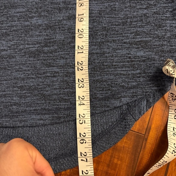 Rag & Bone Amelie Relaxed Long Sleeve Ribbed Tee in Blue Long Sleeve Size Medium - Picture 11 of 12